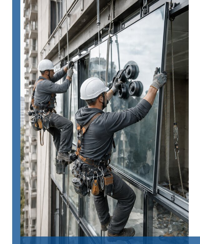 Витражное остекление фасадов и лоджий в Котласе под ключ