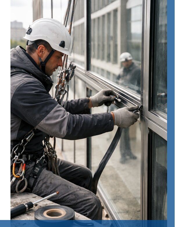 Ремонт витражных конструкций в Котласе от 3627 р. | ВЫСОТНИК-Ктл