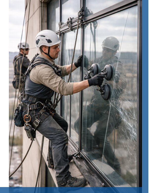 Замена стекла в витраже в Котласе под ключ от 8809 р. | ВЫСОТНИК-Ктл