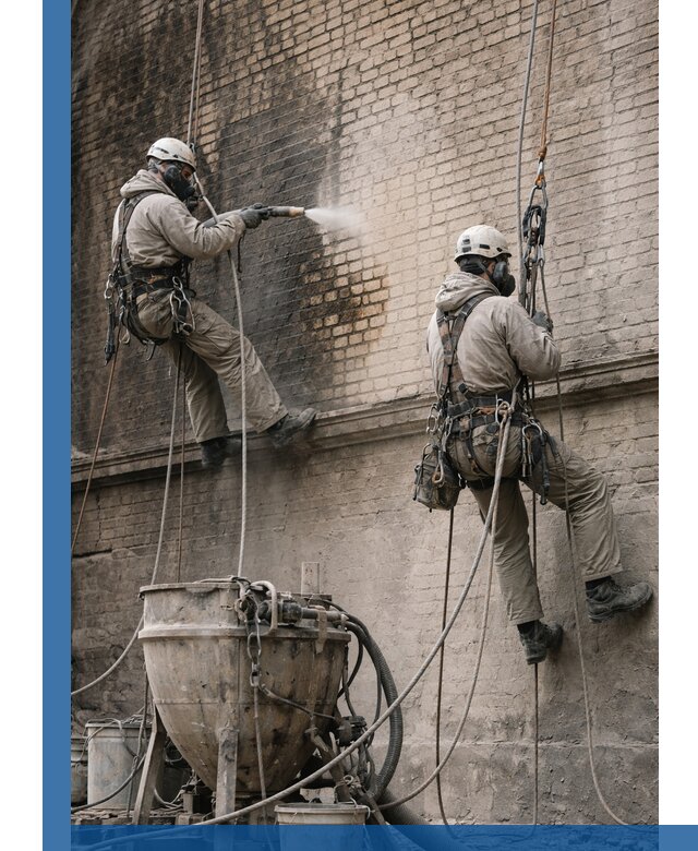 Пескоструйная очистка фасадов в Котласе профессионально