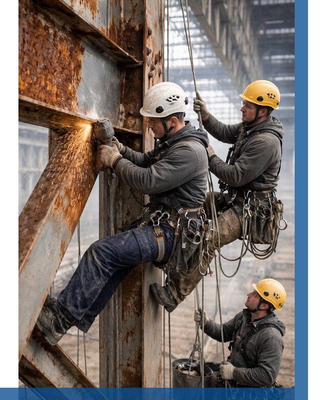 Зачистка металла от ржавчины в Котласе от 363 р. | ВЫСОТНИК-Ктл