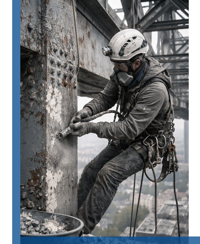 Удаление старой краски с металлических конструкций в Котласе