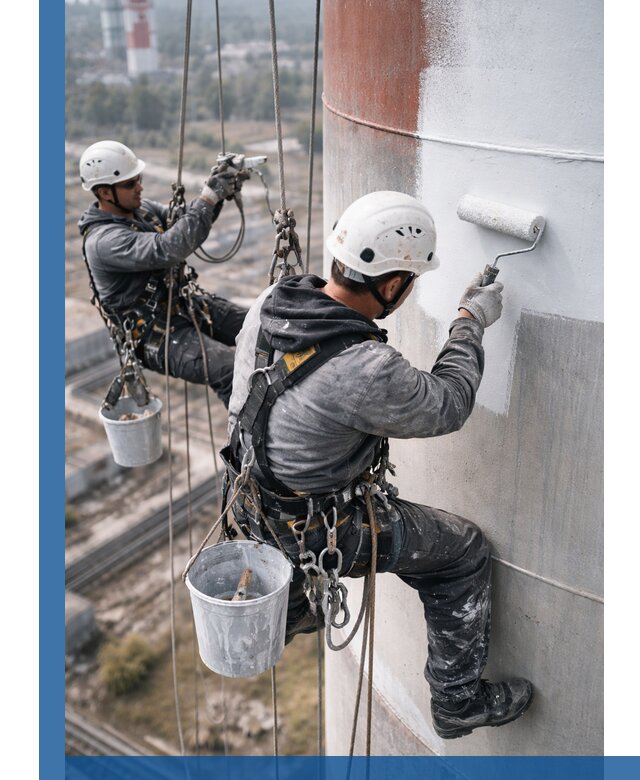 Покраска дымовых труб в Котласе: антикоррозийная защита и восстановление