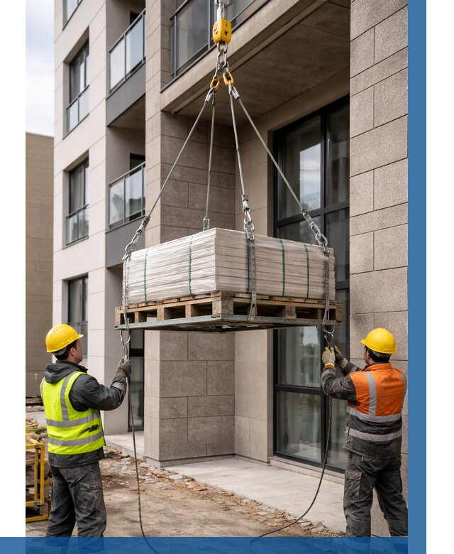 Подъем керамогранита на этаж в Котласе от 3627 р. | ВЫСОТНИК-Ктл