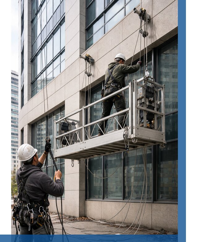 Монтаж и подъем фасадной люльки в Котласе от 12436 р. | ВЫСОТНИК-Ктл