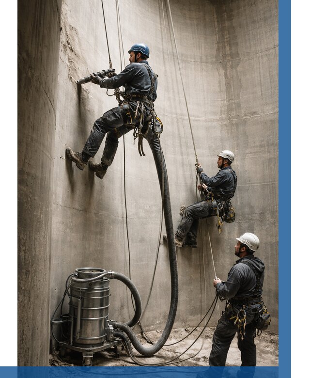 Зачистка силосов в Котласе от 4663 р. Договор и смета ВЫСОТНИК-Ктл