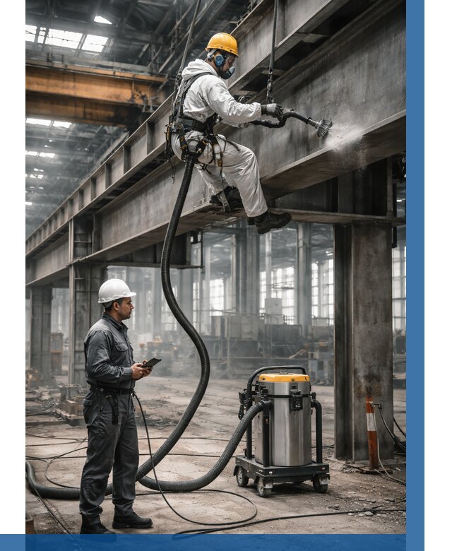 Обеспыливание конструкций в цехе в Котласе от 4352 р. | ВЫСОТНИК-Ктл