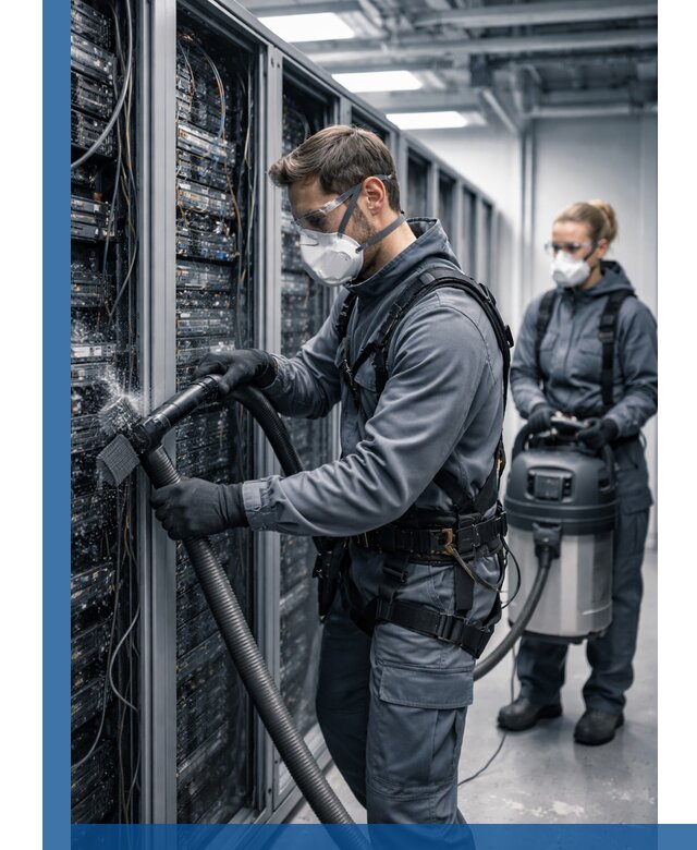 Обеспыливание серверной комнаты в Котласе, профессиональная очистка