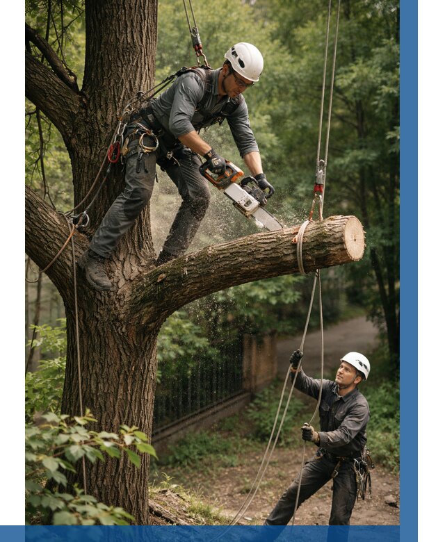 Спил деревьев альпинистами в Котласе от 8290 р. | ВЫСОТНИК-Ктл