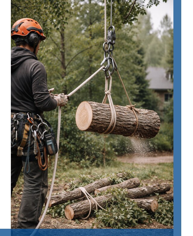 Валка деревьев частями в Котласе от 7772 р. | ВЫСОТНИК-Ктл