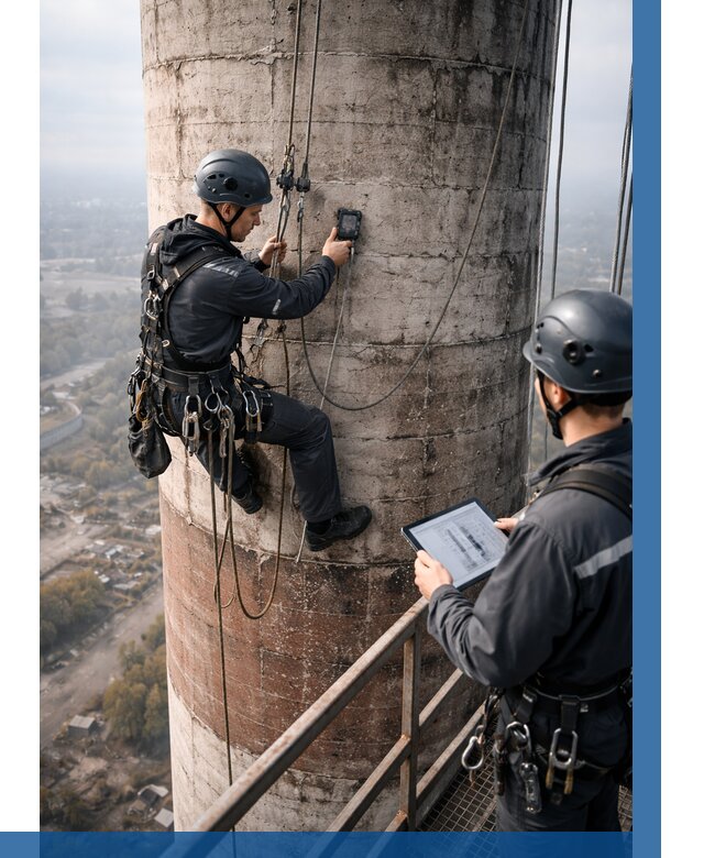 Обследование дымовой трубы в Котласе от 8290 р. | ВЫСОТНИК-Ктл